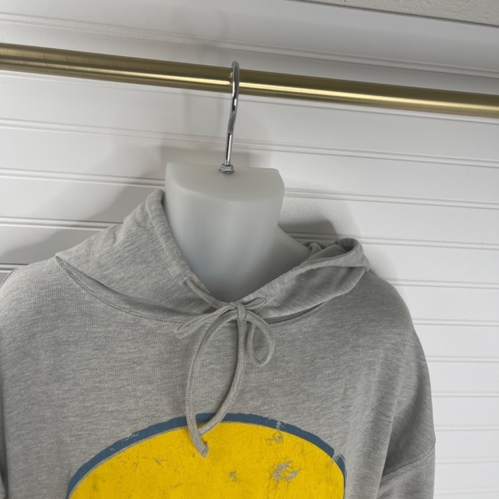 NEW Vintage Canvas Smiley Face Vintage-Print Graphic Hoodie Large - Picture 2 of 7